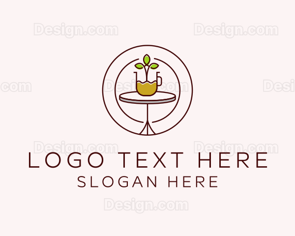 Organic Coffee Plant Logo