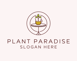 Organic Coffee Plant logo design