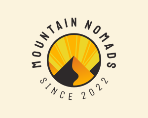 Sun Camping Mountain  logo design