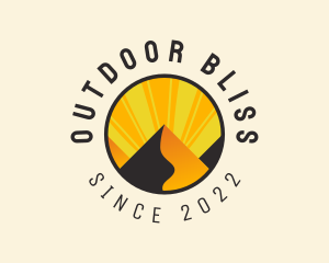 Sun Camping Mountain  logo design