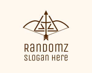 Wooden Bow & Arrow  Logo