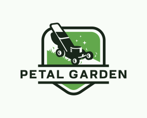 Lawn Mower Grass Cutter logo design