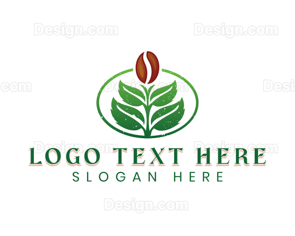 Coffee Bean Plant Logo