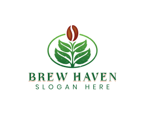 Coffee Bean Plant logo design