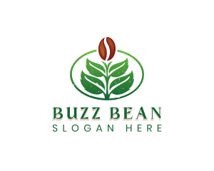 Coffee Bean Plant logo design