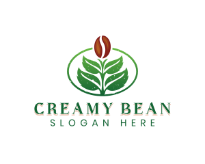 Coffee Bean Plant logo design