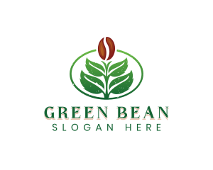 Coffee Bean Plant logo design