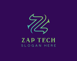 Abstract Tech Letter Z logo design