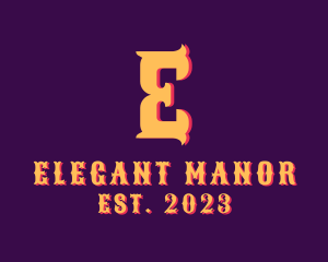 Carnival Letter E logo design