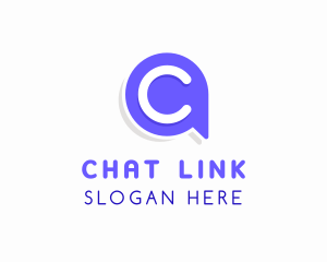 Communication Chat Letter C logo design