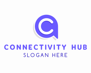 Communication Chat Letter C logo