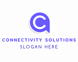 Communication Chat Letter C logo