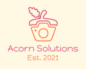 Minimalist Acorn Camera logo