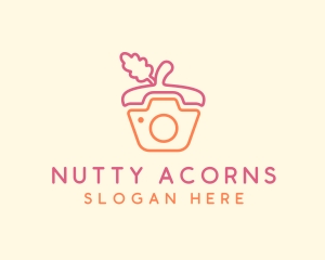 Minimalist Acorn Camera logo design