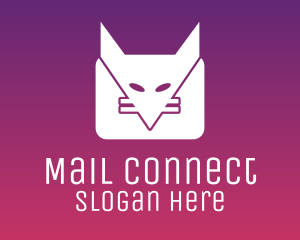 Message Mail Fox logo design