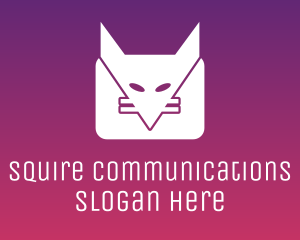 Message Mail Fox logo design