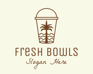 Tropical Beach Smoothie logo design