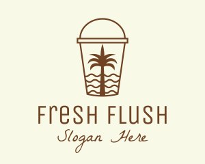 Tropical Beach Smoothie logo design