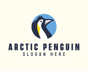 King Penguin Crown logo design