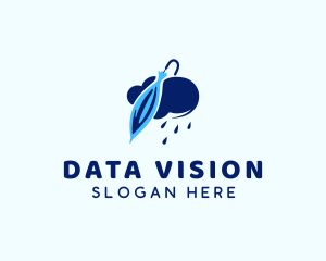 Umbrella Rain Cloud Weather logo