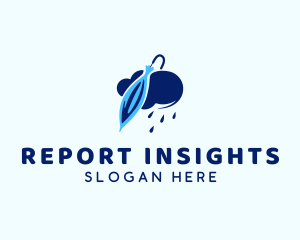 Umbrella Rain Cloud Weather logo