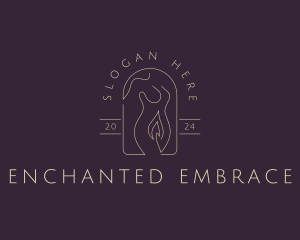 Candle Woman Body logo design