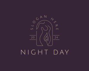 Candle Woman Body logo design