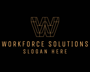 Construction Firm Letter W logo design