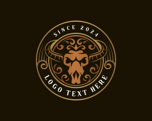 Skull Buffalo Ranch Logo