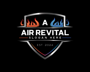 HVAC Thermal Heating Cooling logo design