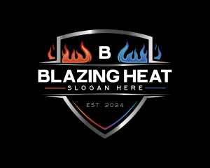 HVAC Thermal Heating Cooling logo design