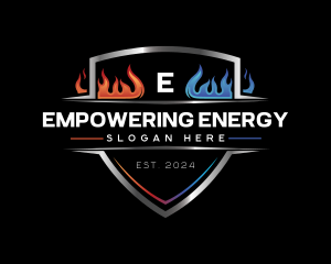 HVAC Thermal Heating Cooling logo design