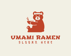 Japanese Ramen Bear logo