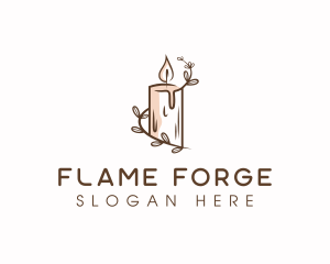 Candle Wax Flame logo design