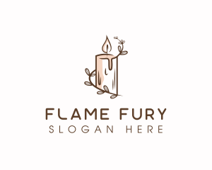 Candle Wax Flame logo design