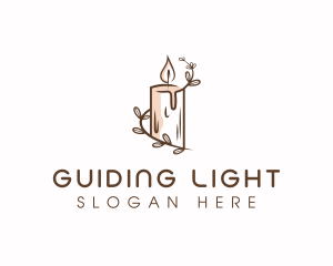 Candle Wax Flame logo design