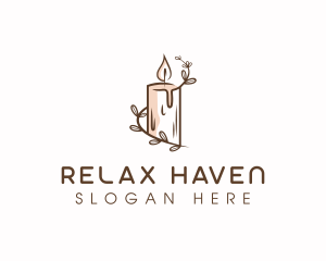 Candle Wax Flame logo design