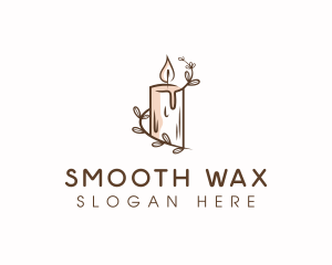 Candle Wax Flame logo design