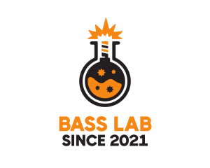 Laboratory Flask Bomb logo design