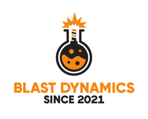 Laboratory Flask Bomb logo design