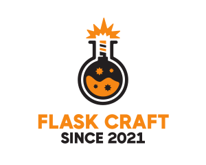 Laboratory Flask Bomb logo design