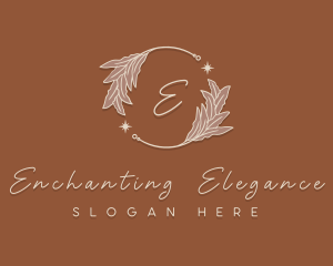 Elegant Herb Wreath logo design