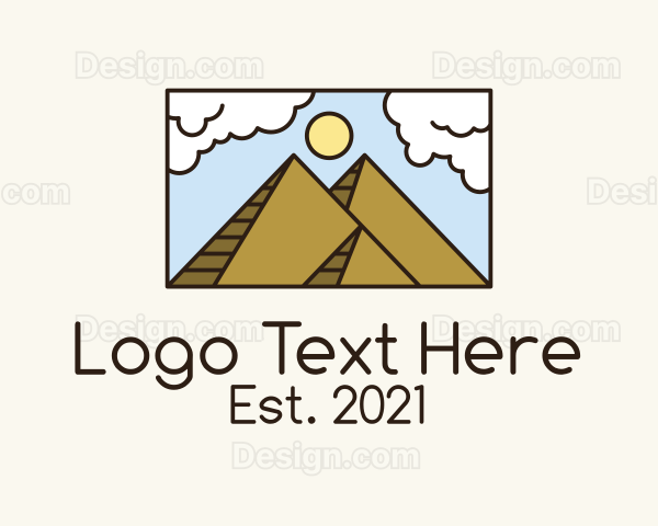 Egypt Pyramid Scenery Logo