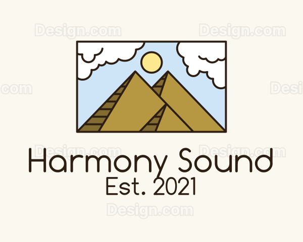 Egypt Pyramid Scenery Logo
