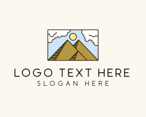 Egypt Pyramid Scenery  Logo