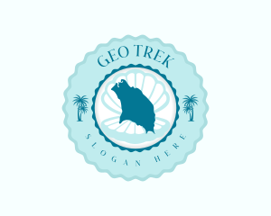 Barbuda Island Beach logo design