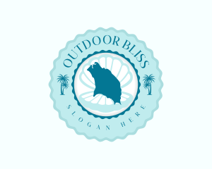 Barbuda Island Beach logo design