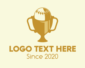 Gold Baseball Championship Trophy logo