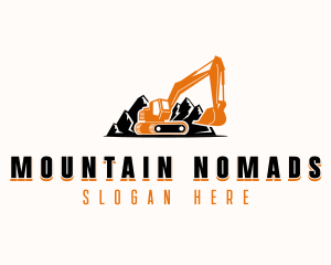 Mountain Quarry Excavator logo design