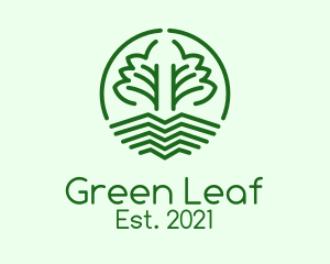 Green Plant Vegetable  logo design